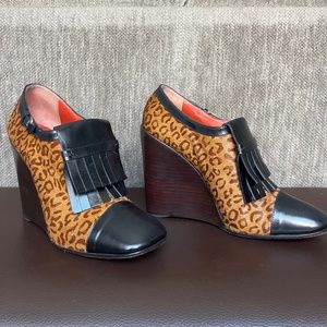 Marc Jacobs Pony Hair Animal Print Wedges